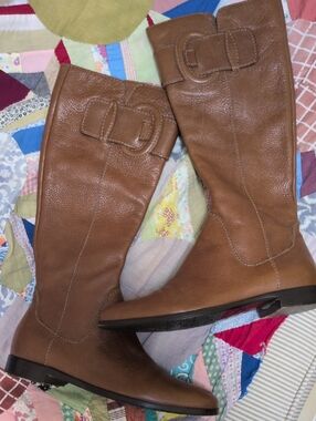 Sergio Rossi Vintage Leather Boots Tan